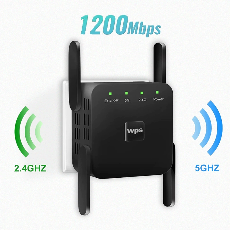 Усилитель сигнала Wi-Fi роутер AC1200M, гигабитный, высокой мощности, 5G, вилка UK/EU