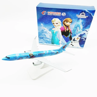 20CM合金飞机模型 东航彩机737冰雪奇缘 收藏品 装饰品 汽车摆件
