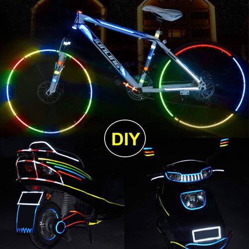 The shopkeeper recommends mountain bike stickers car outline reflective stickers luminous equipment bicycle motorcycle accessories wheels