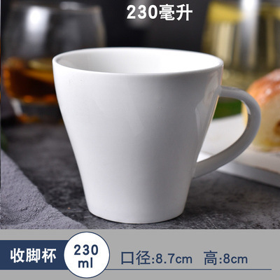 クリエイティブギフト肥厚純白セラミックウォーターカップコーヒードリンクマグオフィスカップハンドル卸売|undefined