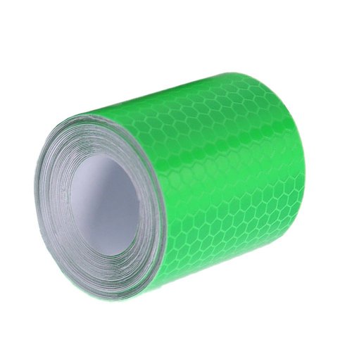 Cross-border white adhesive crystal color grid bicycle outline car sticker warning sticker reflective strip tape 5cm*3 meters