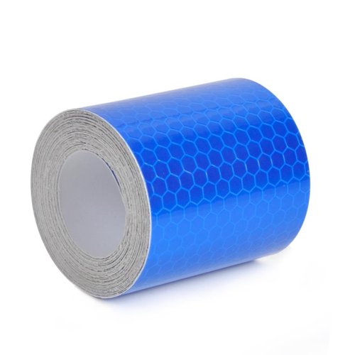 Cross-border white adhesive crystal color grid bicycle outline car sticker warning sticker reflective strip tape 5cm*3 meters