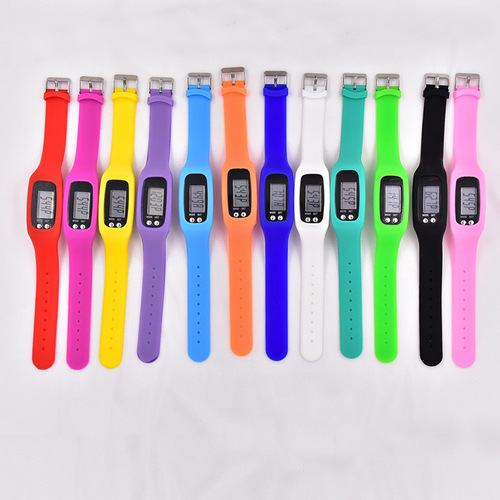 Silicone Electronic Step Counter Bracelet Watch Multi-functional Step Counter Exercise LED Electronic Watch