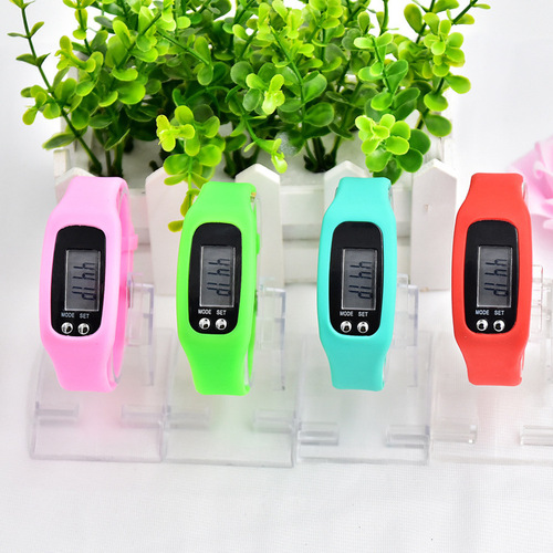 Silicone Electronic Step Counter Bracelet Watch Multi-functional Step Counter Exercise LED Electronic Watch
