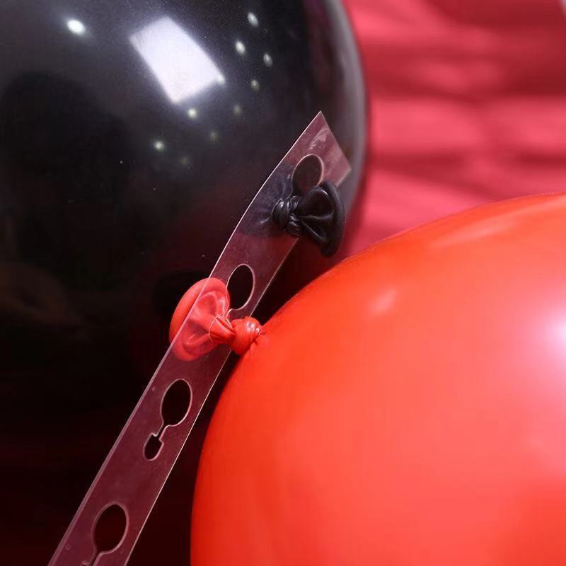 Cadena de globos transparentes de 5 m accesorios de globos de decoración de boda hebilla de globo de doble agujero cadena decorativa de Globo Rojo neto de plástico
