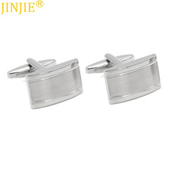 New Polished Brushed Plain Metal Men's Cufflinks Wholesale Men's French Style Shirt Cufflinks