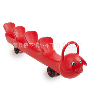Kindergarten Plastic协力 Vehicle Kidsren's Sliding Assistant Racing Four-person Sliding Car Family Team Expansion协力 Vehicle
