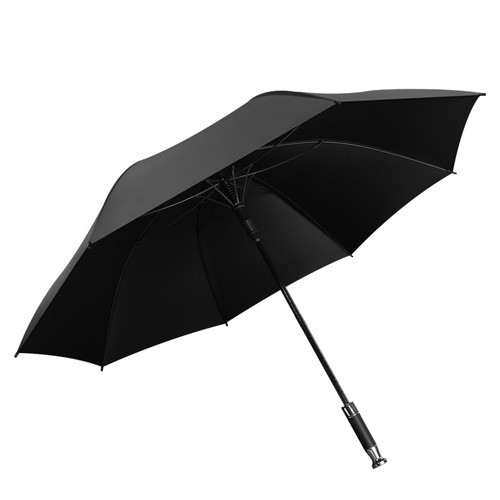 Metal handle long handle umbrella business fiber bone straight umbrella can be customized business golf umbrella 4S shop car advertising umbrella