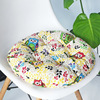 Factory wholesale rough cloth round cotton -linen style cushion round meditation chair cushion Japanese -style futon cushion