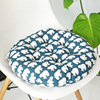 Factory wholesale rough cloth round cotton -linen style cushion round meditation chair cushion Japanese -style futon cushion