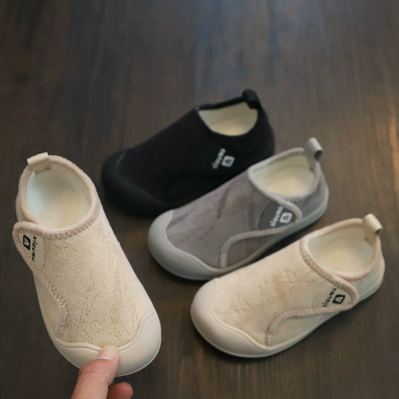 Детские хлопковые туфли 2025 года для мальчиков и девочек, для детского сада, домашние, для малышей, с мягкой подошвой для ходьбы по полу