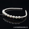 Woven headband from pearl handmade, hair accessory with bow for bride, universal hairpins, European style