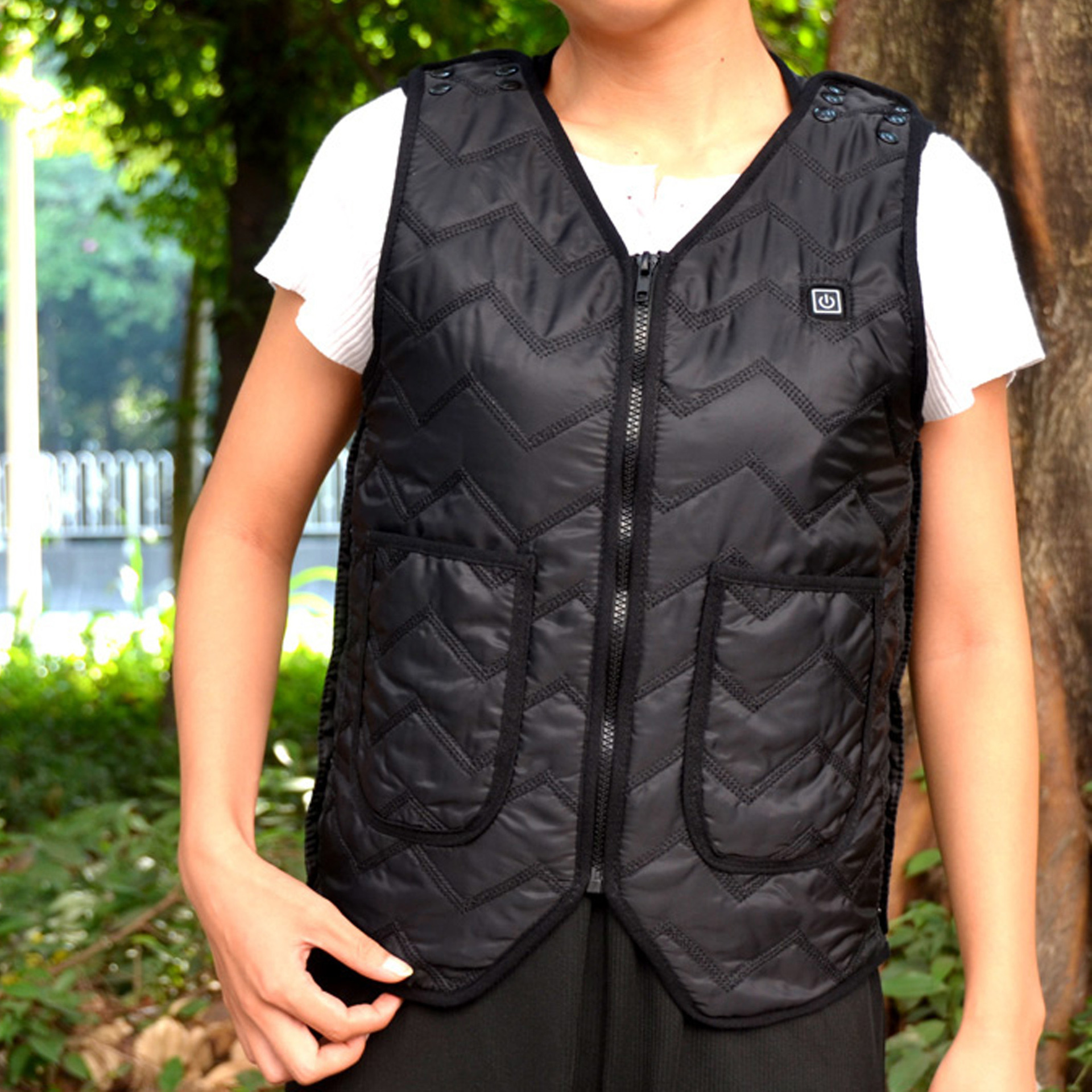 Chaleco térmico eléctrico (sin recarga), para hombre/mujer, ideal para invierno