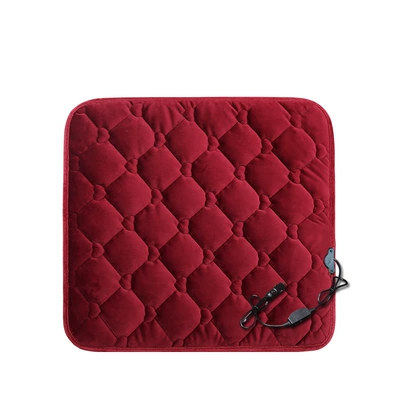 Multi-function pad Car Heating Cushion Plush - red-cigarette-lighter-12v