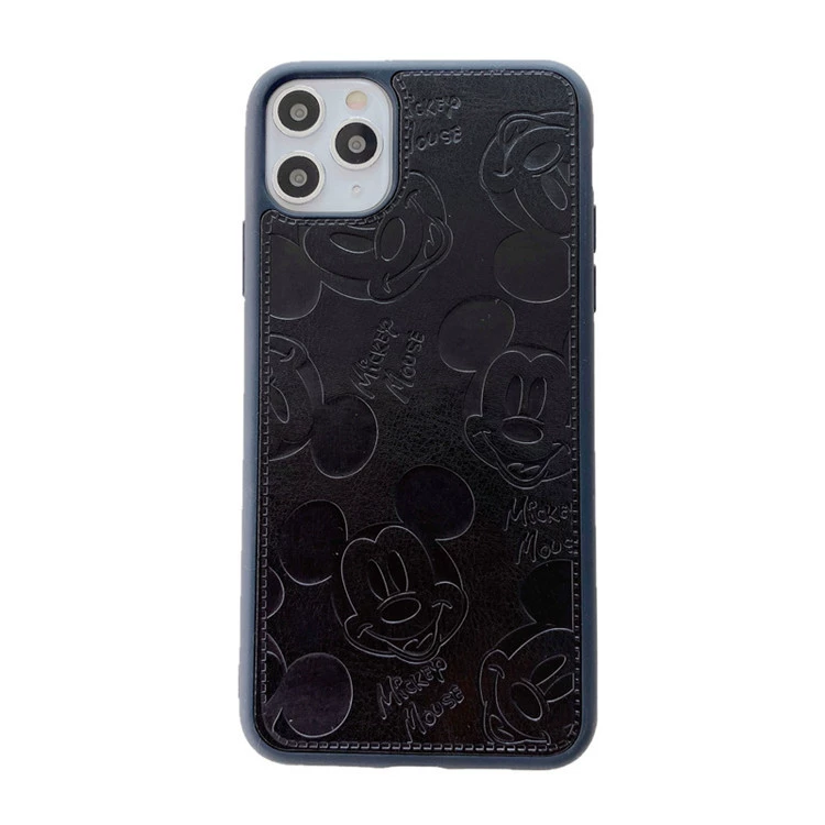 Чехол для телефона Apple совместим с iPhone 11–16, экокожа, дизайн «Микки», защитный