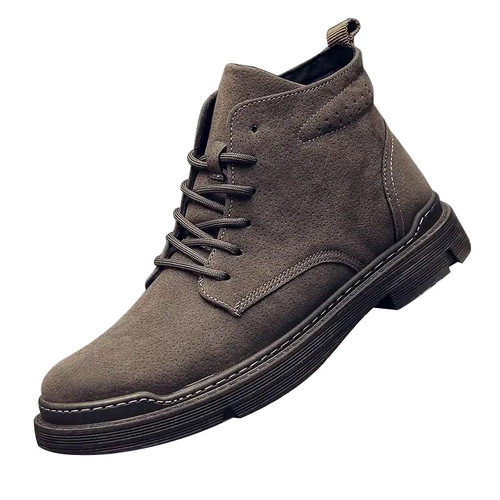 Martin boots men's high-top leather boots snow boots mid-top short boots work shoes men's trendy shoes British style leather shoes men's shoes winter