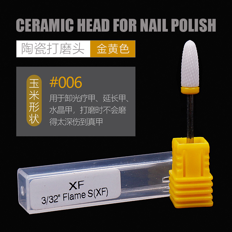 Nuevos productos transfronterizos de molienda de cerámica de manicuras, una sola pieza de molienda eléctrica cilíndrica de maíz en forma de cohete, molienda de accesorios