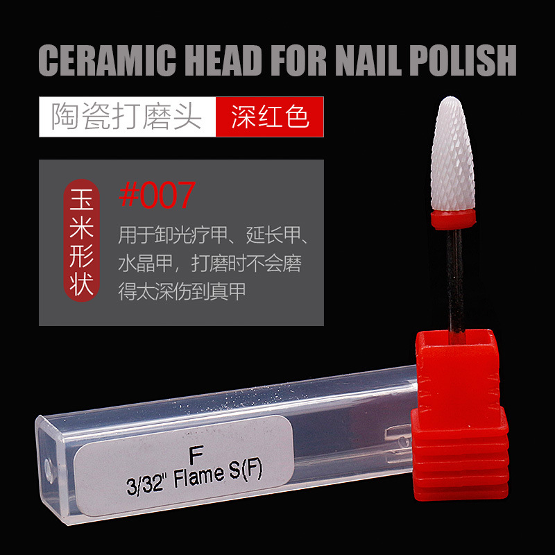 Nuevos productos transfronterizos de molienda de cerámica de manicuras, una sola pieza de molienda eléctrica cilíndrica de maíz en forma de cohete, molienda de accesorios
