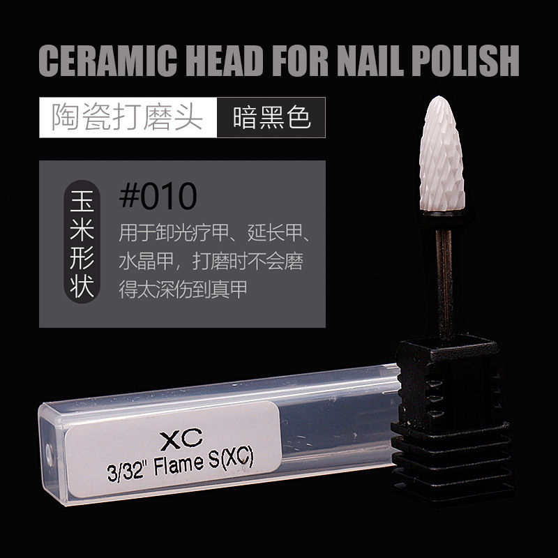 Nuevos productos transfronterizos de molienda de cerámica de manicuras, una sola pieza de molienda eléctrica cilíndrica de maíz en forma de cohete, molienda de accesorios