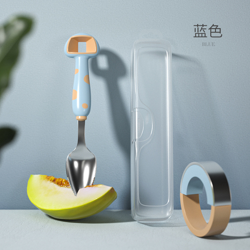 316 버섯 진흙 긁기 숟가락 하늘색