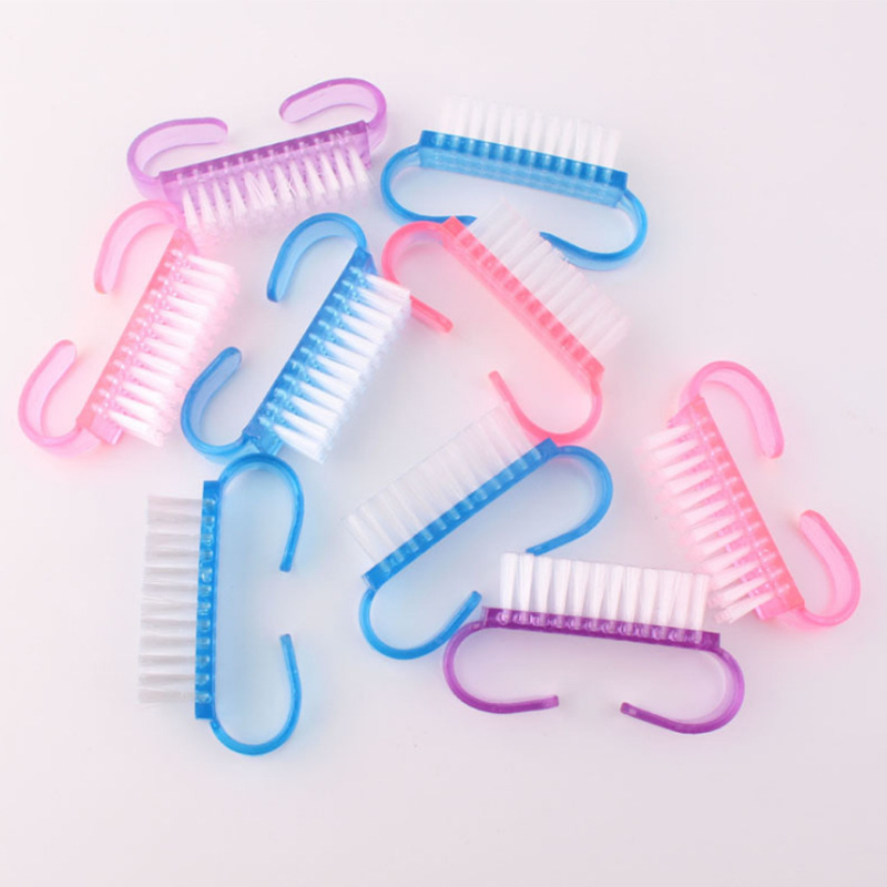 Suministros de herramientas de uñas cepillo de cuerno de tamaño pequeño cepillo de cuerno de uñas limpieza especial capa gris cepillo pequeño ventas directas de fábrica