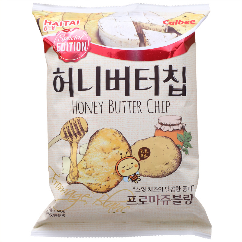 韓国輸入ハイターハニーバターポテトチップス、ラグジュアリーポテトチップス、カジュアルパフスナック、卸売バニラレモン
