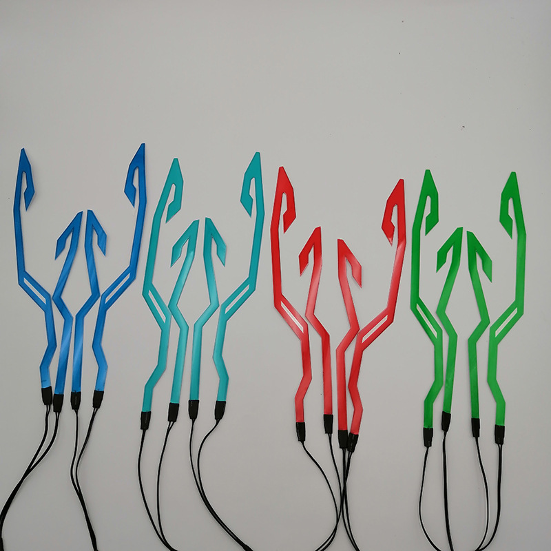 Casco de motocicleta, tira luminosa, tira luminosa de locomotora, casco rojo, tira luminosa, tira de luz, soporte, batería de luz de cuatro cascos