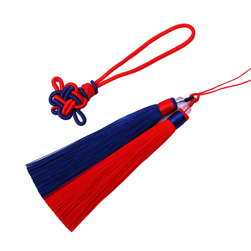 Runsu tassel Chinese knot double color tassel tassel car hanging home decoration Hanfu diy auspicious knot pendant