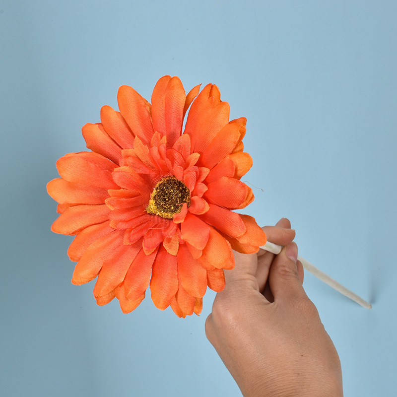 Una sola flor de Palma crisantemo africano boda decoración del hogar flor artificial decoración del hogar girasol flor artificial fábrica al por mayor