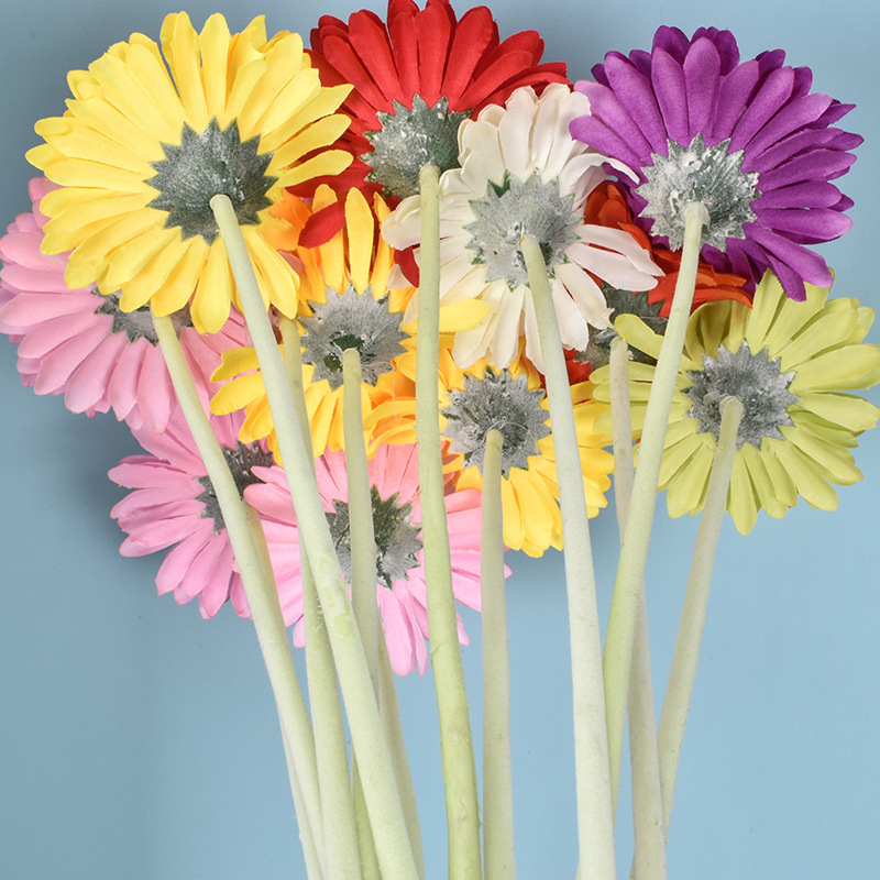 Una sola flor de Palma crisantemo africano boda decoración del hogar flor artificial decoración del hogar girasol flor artificial fábrica al por mayor