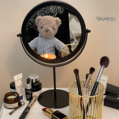 Instagram-worthy, Girly Dorm Desk Makeup Mirror — Vintage, Internet-Famous, Student-Approved Rotating Princess-Style Vanity Mirror