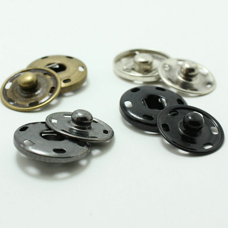 Metal Buttons for Coats, Sweaters, Hand-Sewn Copper Snap Buttons, Round Buttons, Cardigan Clothing Accessories