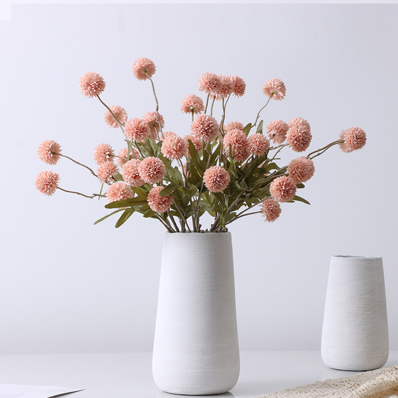 Simulated Autumn Dandelion Fake Flower Bouquet Decoration Table Tennis Chrysanthemum High-End Artificial Flower Scene Layout