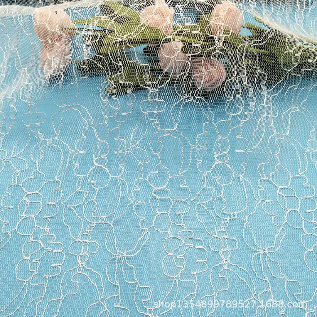 无弹蕾丝面料  黑白蕾丝 蕾丝布 花边布 女装服装辅料 童装面料