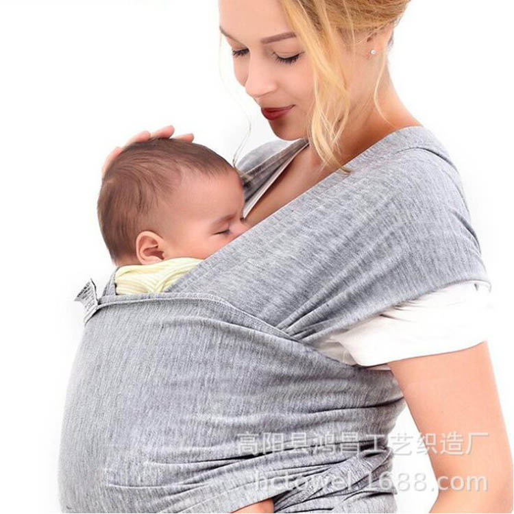 Cross-border wholesale 55*510cm cotton baby carrier, pure color carrier, front carry sleep nursing strap