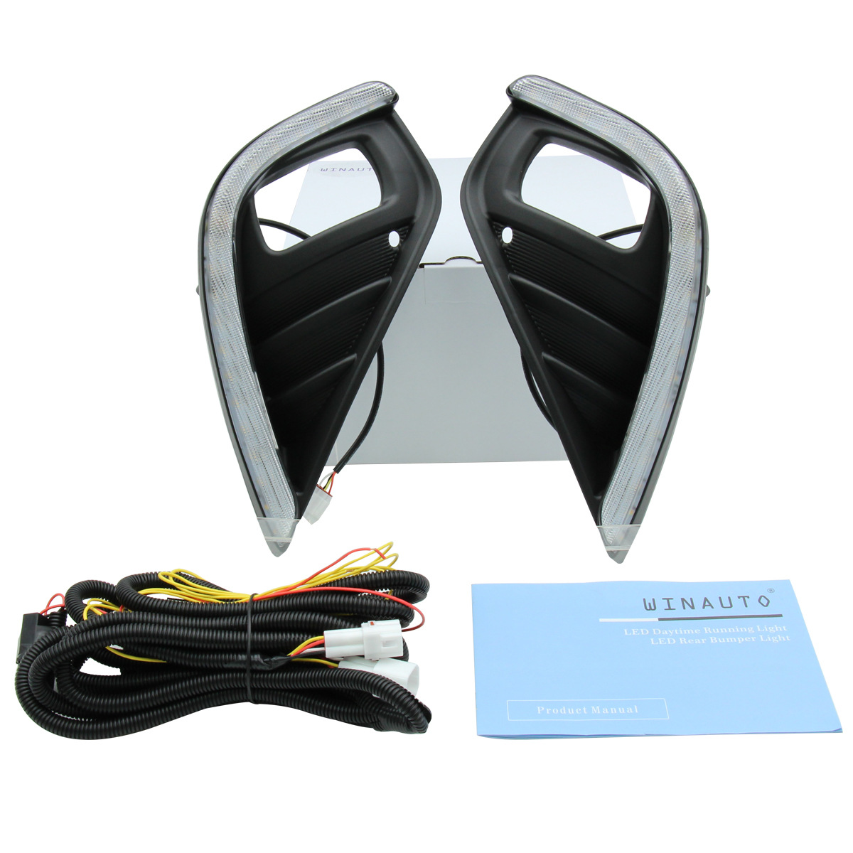 Adecuado para 2020ty Highlander con streamer amarillo de dirección de dos colores LED luces diurnas