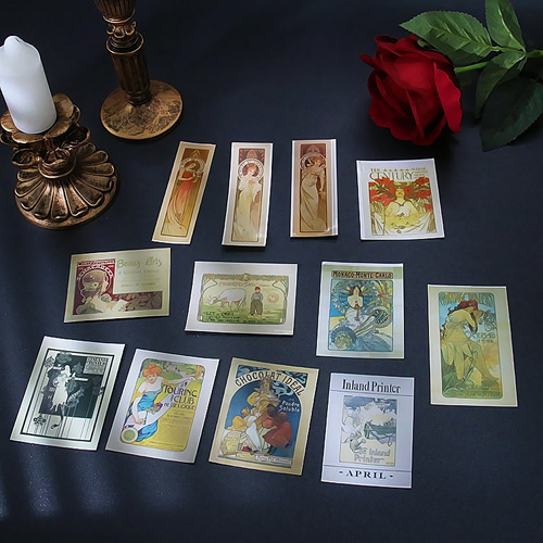 Classic Retro European Renaissance Gothic Style Poster DIY Slime Decor Sticker Seal Paper