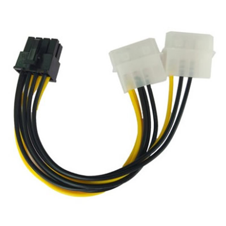 Graphics card dual P4 to p8 power cord dual 4pin to 8pin D-type to 8-pin power supply cable graphics card power adapter cable Graphics card dual P4 to p8 power cord dual 4pin to 8pin D-type to 8-pin power supply cable graphics card power adapter cable