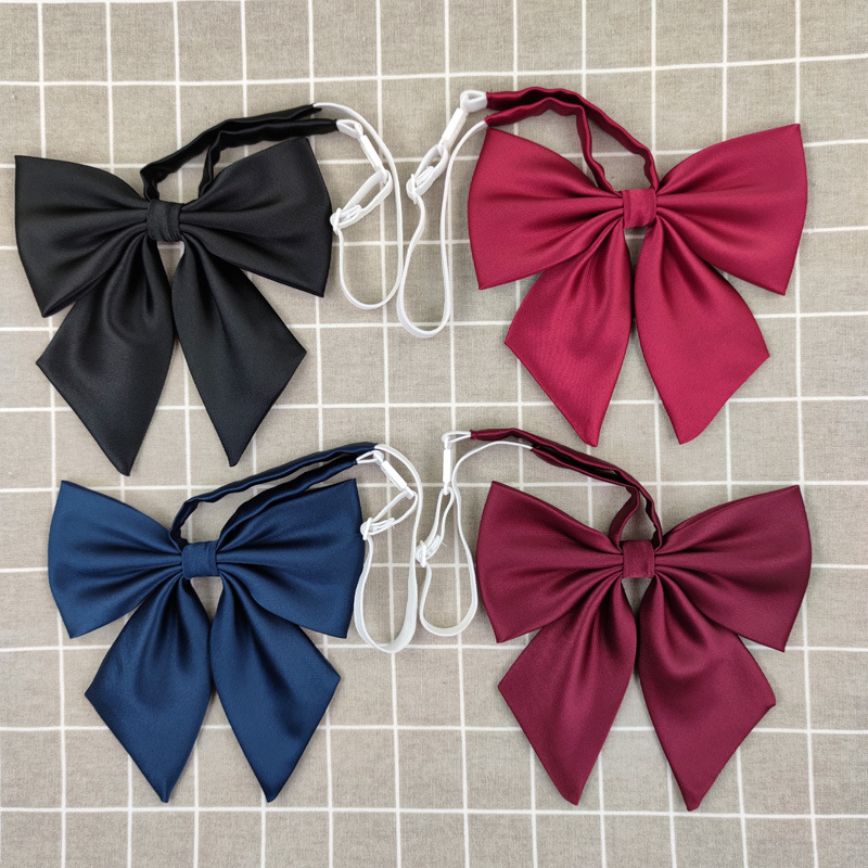 4-Color japonés pajarita collar flor bowknot traje de marinero color sólido gran tamaño gigante pluma raíz uniforme accesorios Decoración