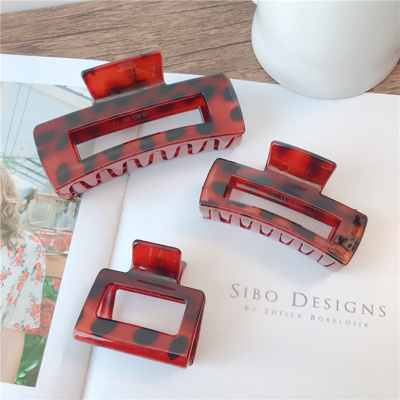 Pinza tiburón rectangular XL 2024, premium para mucho cabello