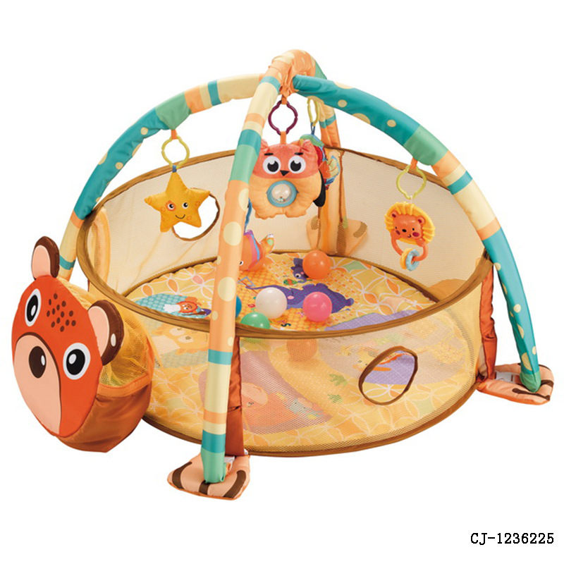 Cercado infantil redondo con tapete y pelotas, juguete interactivo para bebés, venta al por mayor
