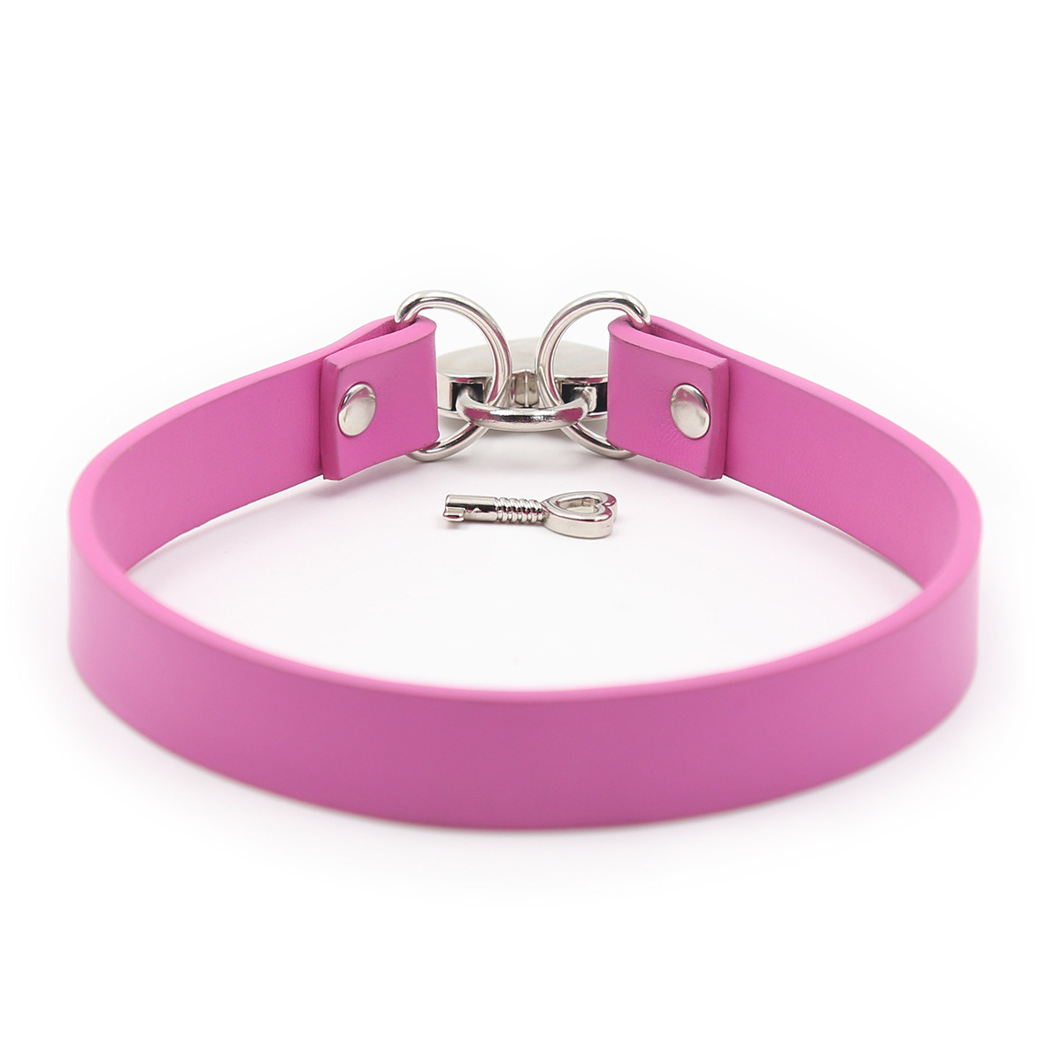 Juguetes sexuales cubierta de cuello de cuero amor en forma de corazón cubierta de cuello con cerradura decorativa cubierta de cuello collar de cadena de perro accesorios de juguete