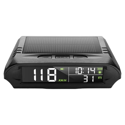 Car Hud Head-Up Display Beidou Satellite Vehicle Speed Code Meter Wireless Gps Altitude Temperature Meter Head-Up Display (Vehicle HUD) - x98-solar-speed-display