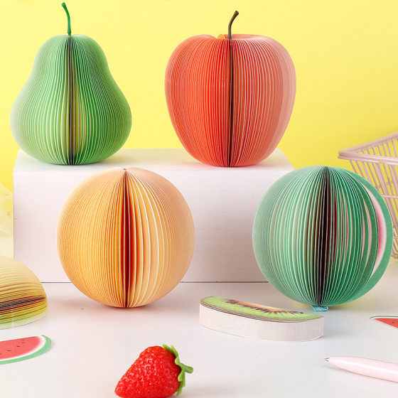 Creative fruit shape note paper apple note paper portable note book convenient N times paste memo sign wholesale gift