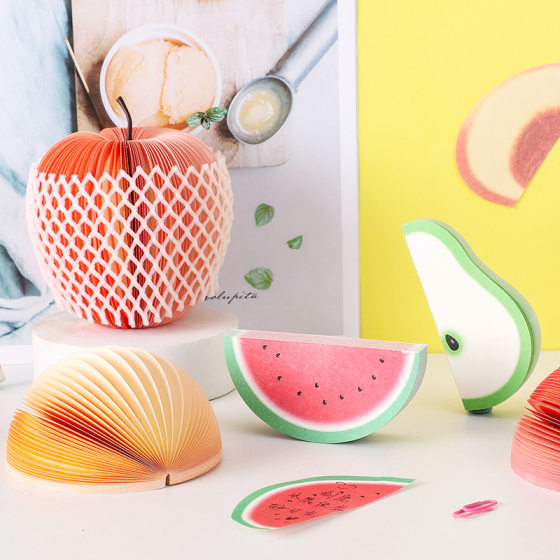 Creative fruit shape note paper apple note paper portable note book convenient N times paste memo sign wholesale gift