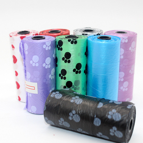 Stitch pet waste bags, dog cleaning and picking up 15 per roll, pet supplies wholesale, pet cleaning supplies 6