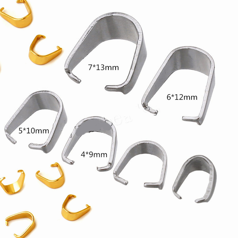 Stainless Steel Melon Seed Buckle Pendant Buckle Jewelry Buckle DIY Accessories Multi-Size Black Multi-Color