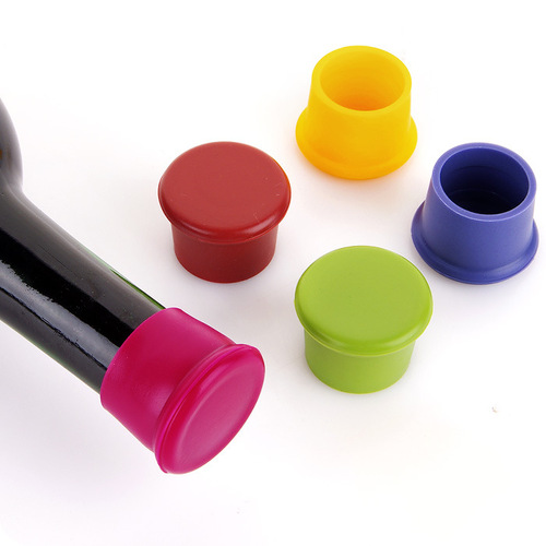 A1759 Candy Color Food Grade Silicone Preservation Bottle Cap Wine Bottle Stopper Red Wine Stopper Beer Bottle Stopper