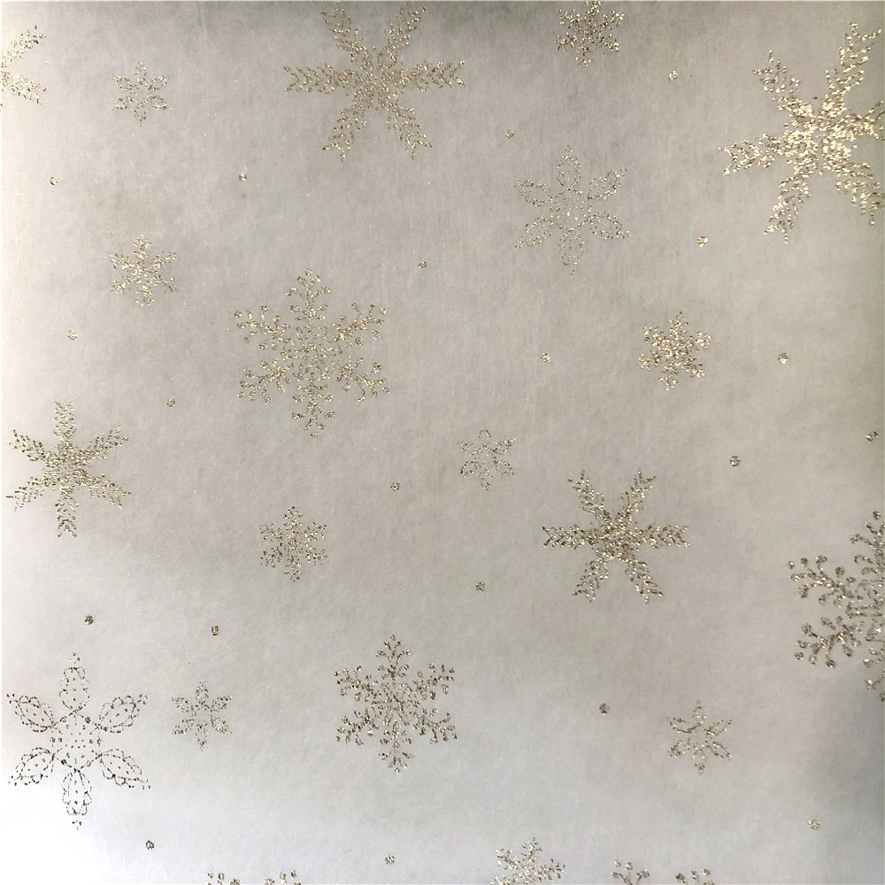 圣诞装饰热风棉烫金雪花服装内里节日婚庆装饰桌旗