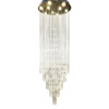 Modern and minimalistic rotating ceiling lamp suitable for stairs for country house for living room, light luxury style